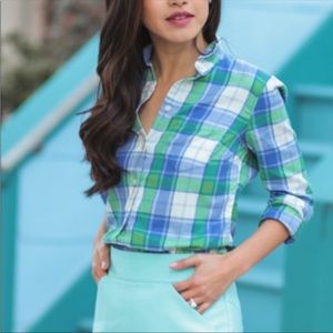J. Crew Plaid Cotton Button Down